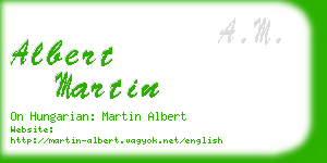 albert martin business card